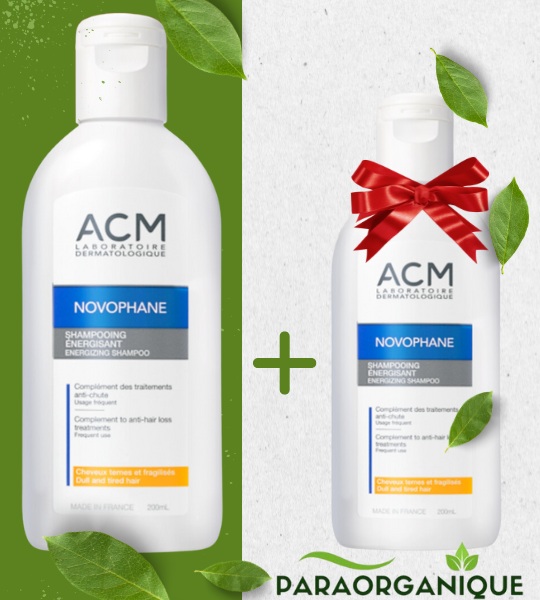 Acm Novophane Shampooing énergisant – 200 ml + Shampooing 100ml Offert